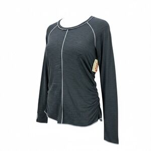 Free People Movement Right On Run Top Long Sleeve Women's Size S Black‎ Heather